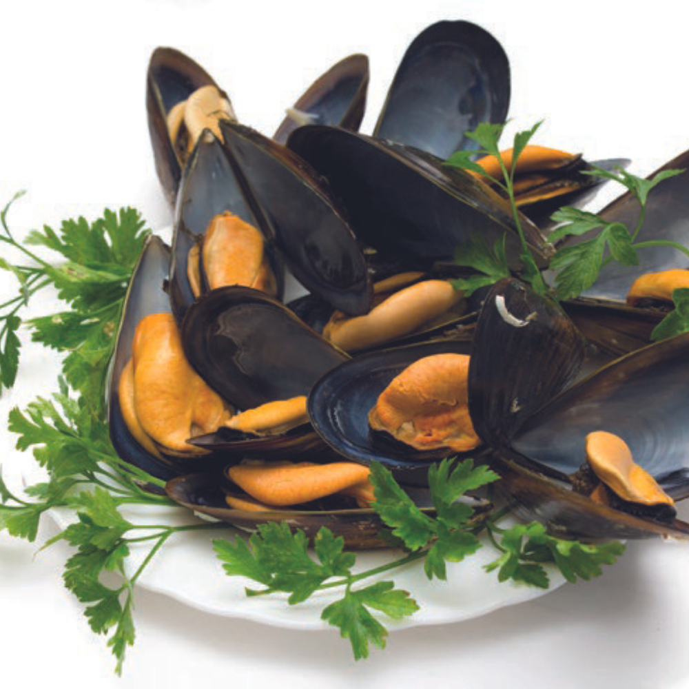 Moules Entieres Cuites 60/80 Mytulis Chilensis Chili Sachet 1kg