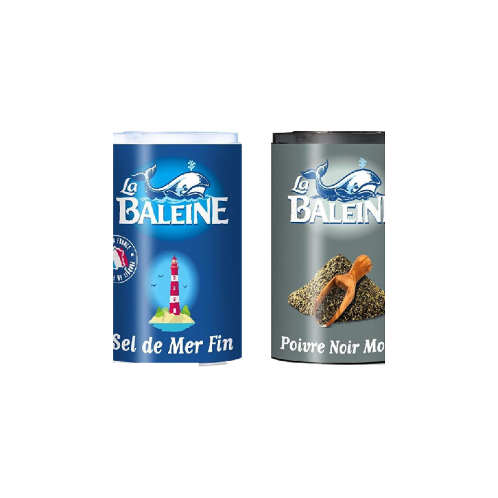 Duo De Table Sel De Mer Fin (50g) + Poivre (18g)
