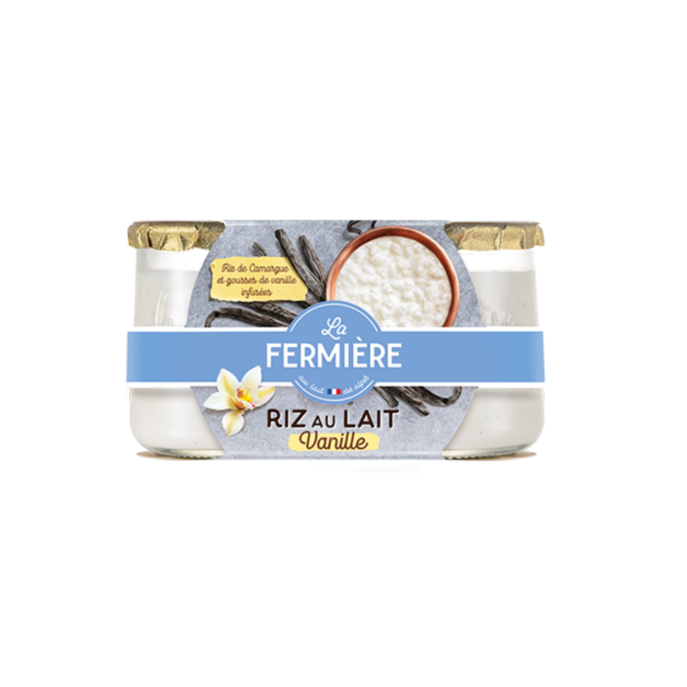 Riz Au Lait Vanille Pot Verre 160g X 6