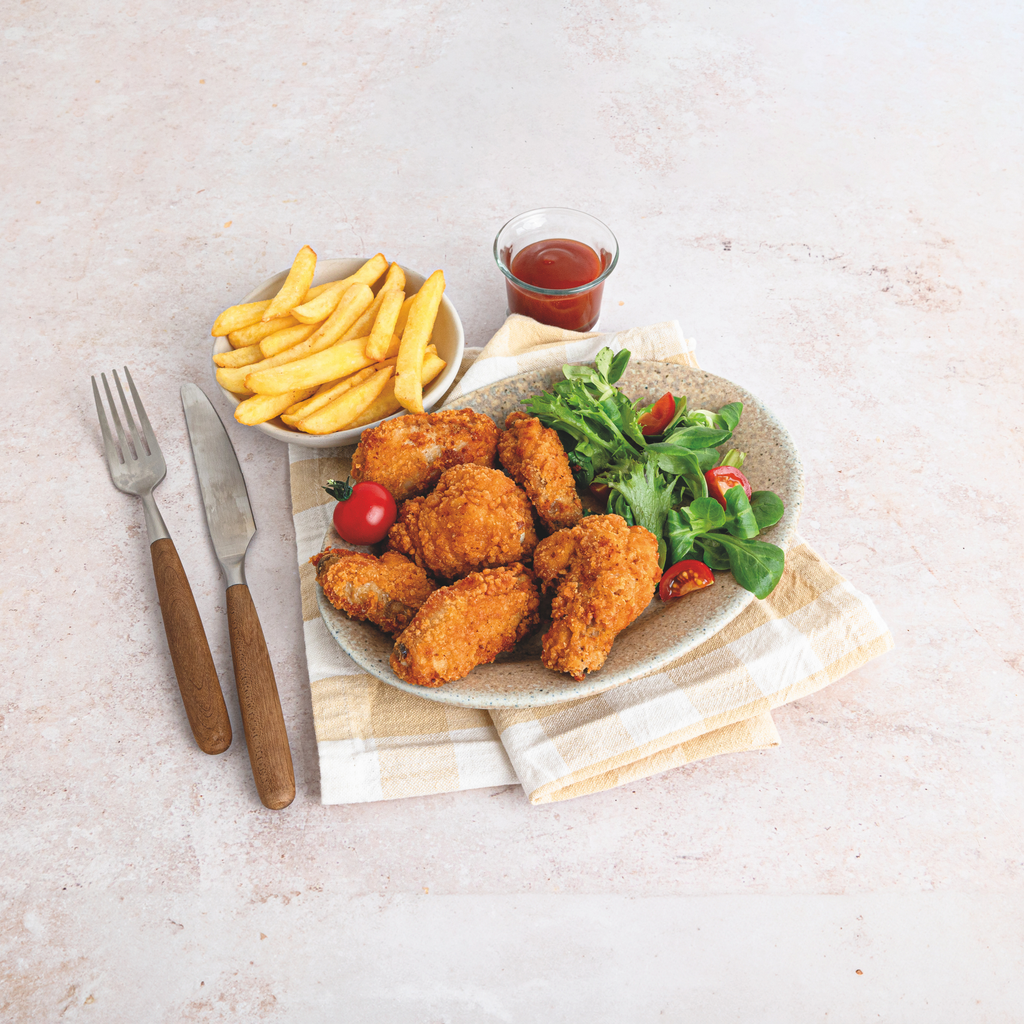 Wings De Poulet Panes Crispy Et Spicy Sac 1kg