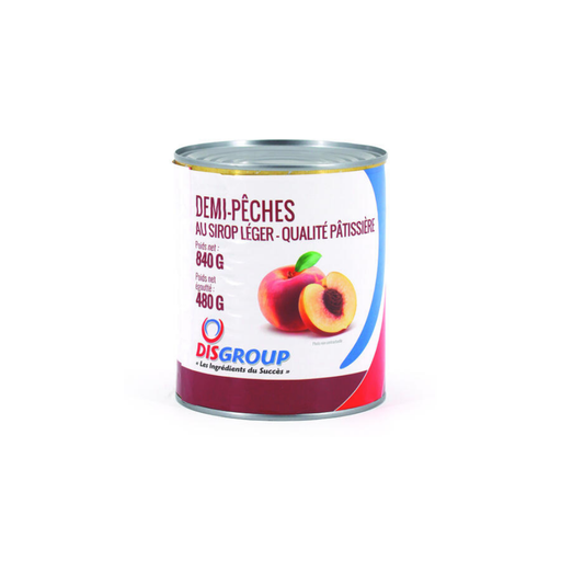 [001434] Demi-Peches Au Sirop Leger Boite  4/4