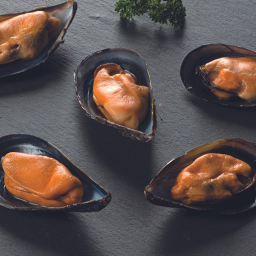 [001526] Moule Demi Coquille Cuite 60/80 Chili Barquette 1kg