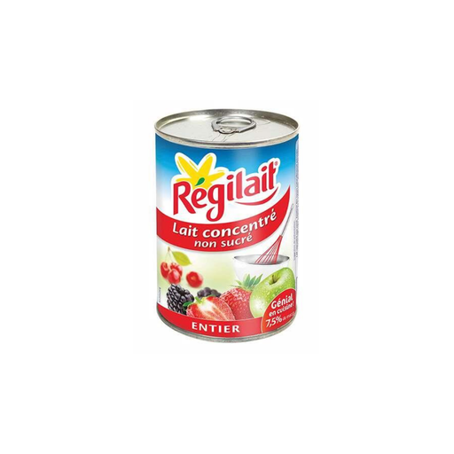 [001659] Lait Concentre Regilait Non Sucre 7.5% Mg / Boite 410g