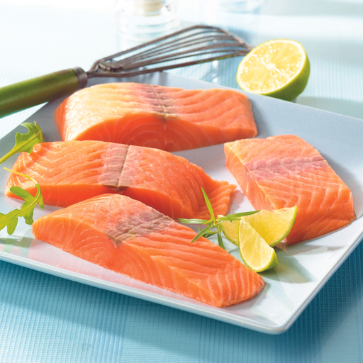 [003085] Pave Saumon Rose Pacifique Avec Peau 4 X 125g