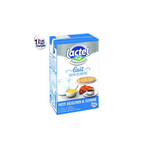 [003207] Lait Uht 1/2 Ecreme Sevre Et Belle / Echire Brique 1 Litre X 6