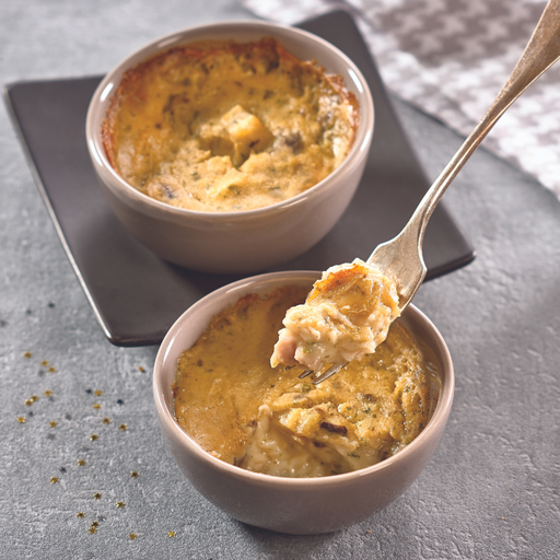 [004115] Cassolettes Volaille Ris De Veau, Bolets, Sauce Madere 100g X 2