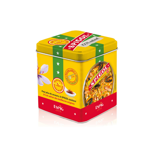 [004528] Boite Metal Epices A Paela Spigol 100gx12