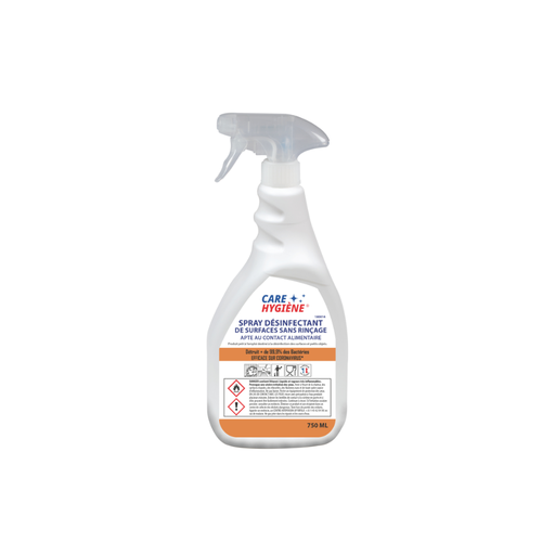 [180014] Spray Desinfectant De Surfaces Sans Rincage Care-Hygiene 750ml