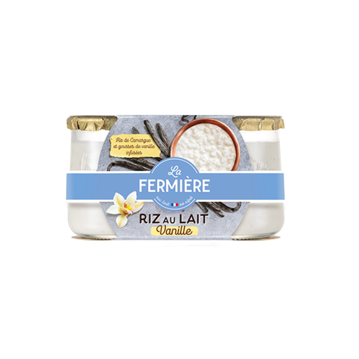 [061651] Riz Au Lait Vanille Pot Verre 160g X 6